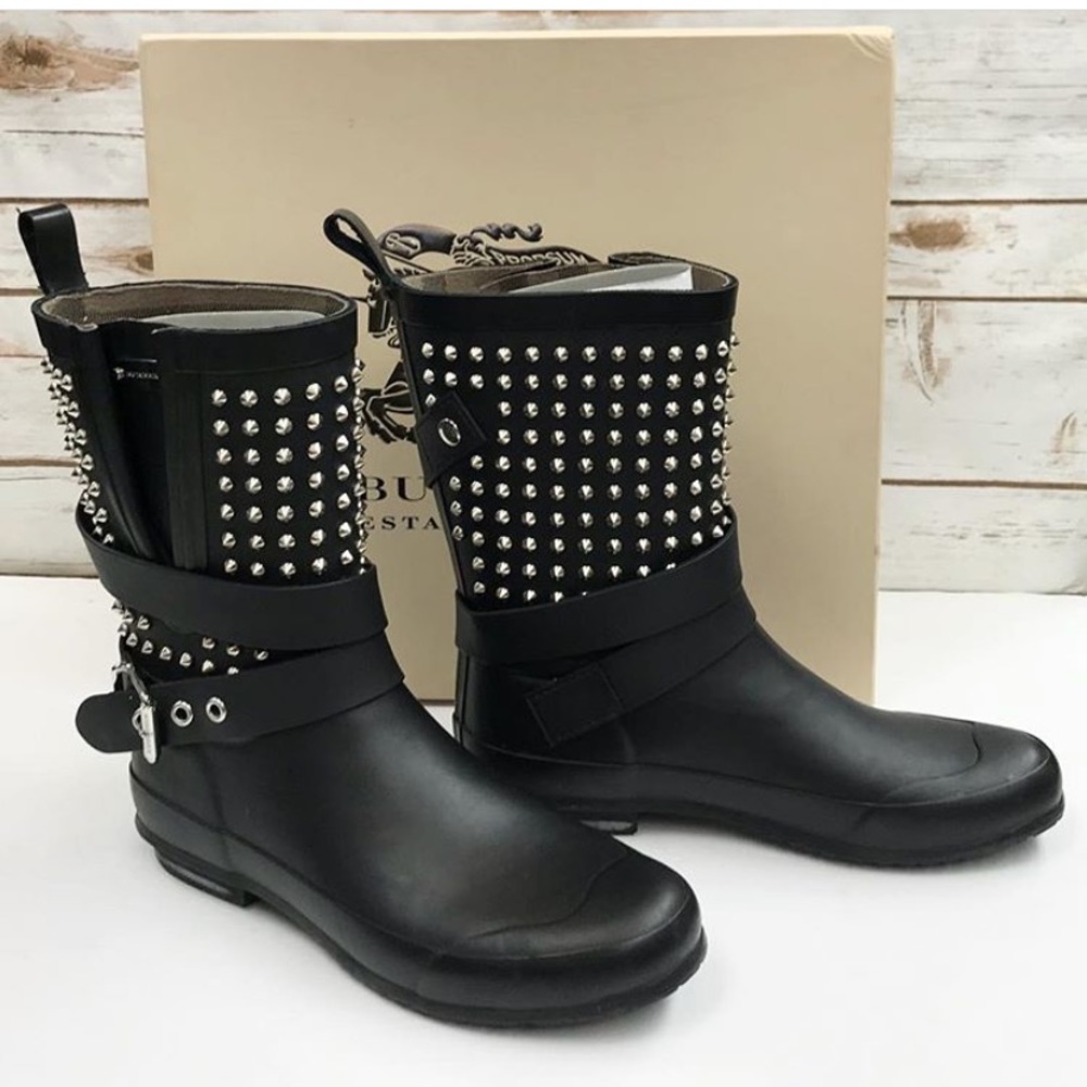Burberry Holloway Studded Rain Boots